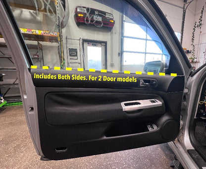 Front Interior Door Panel Window Seal Scraper Trim Set 99-05 VW Golf GTI 2DR MK4