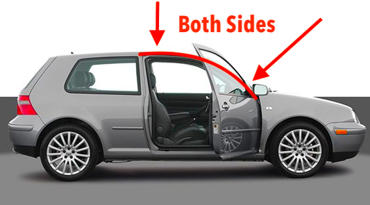 Roof Door Seal Strip Molding Trim Set VW Golf GTI MK4 2DR - 1J6 653 705 / 706 R