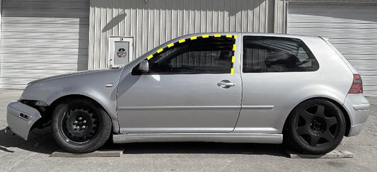 LH Front Door Window Molding Seal Trim 99-05 VW Golf GTI R32 2dr MK4 - Genuine