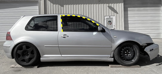RH Front Door Window Molding Seal Trim 99-05 VW Golf GTi R32 2dr MK4 - Genuine