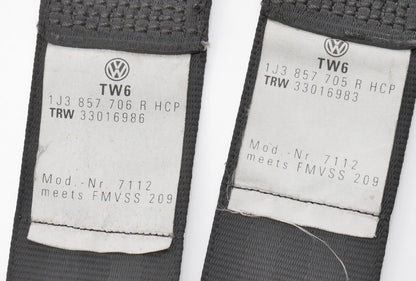 Front Seat Belts Seatbelt Set 02-05 VW Golf GTI MK4 2 Door - 1J3 857 705 / 706 R