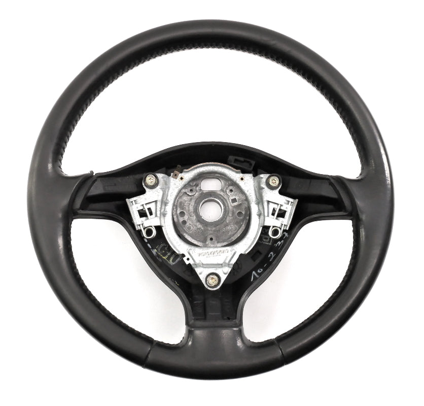 3 Spoke Sport Steering Wheel 99-05 VW Jetta GTI MK4 - Black Leather - Genuine
