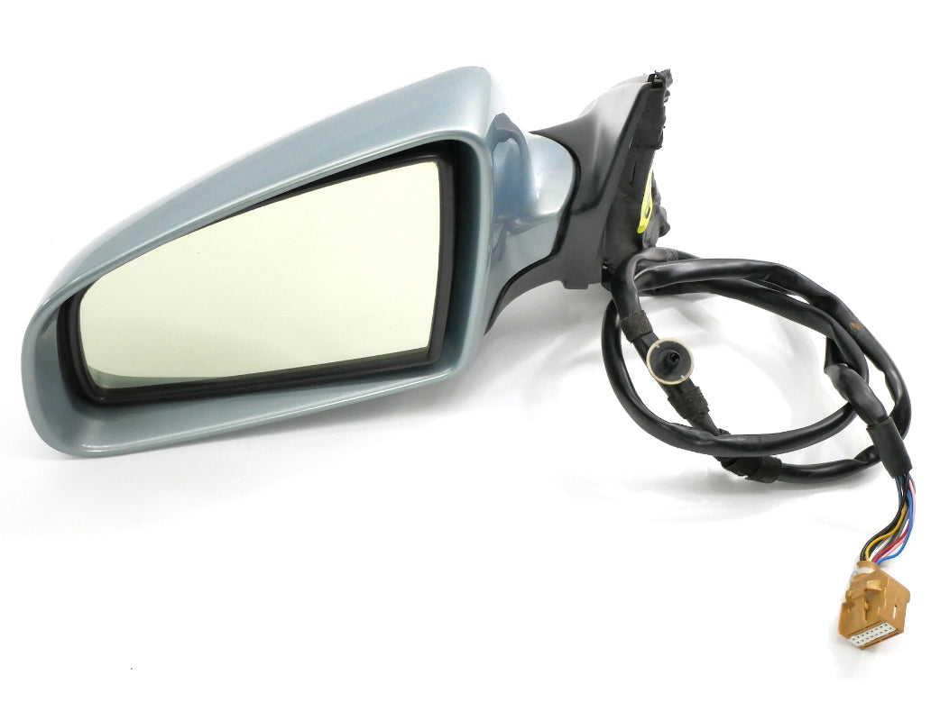 LH Side View Exterior Door Mirror 02-08 Audi A4 B6 B7 LY7R Crystal Blue Genuine