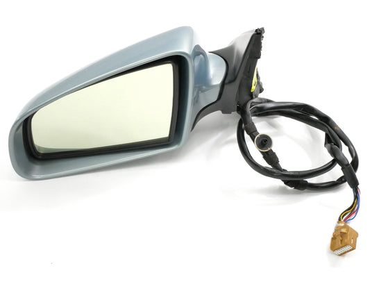 LH Side View Exterior Door Mirror 02-08 Audi A4 B6 B7 LY7R Crystal Blue Genuine