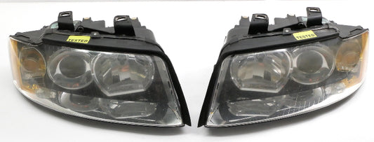 Halogen Headlight Head Light Lamp Set 02-05 Audi A4 B6 - Genuine - 8E0 941 003 B