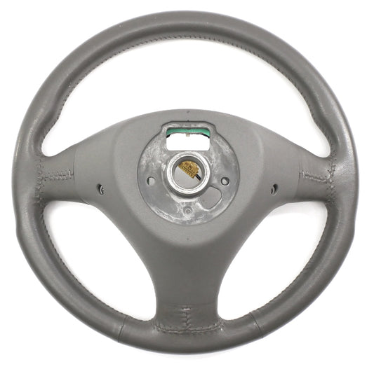 Sports Steering Wheel 3 Spoke 02-05 Audi A4 S4 B6 Gray Leather - 8E0 419 091 AH