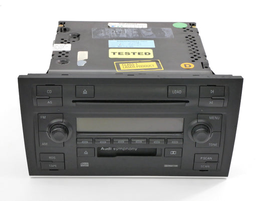 Symphony II Radio Head Unit Tape CD Player 02-04 Audi A4 S4 B6 - 8E0 035 195 AX