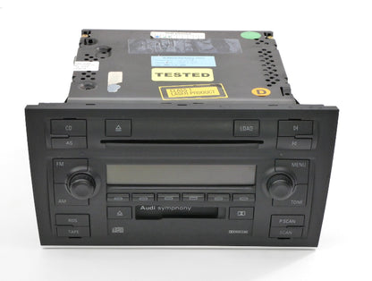 Symphony II Radio Head Unit Tape CD Player 02-04 Audi A4 S4 B6 - 8E0 035 195 AX