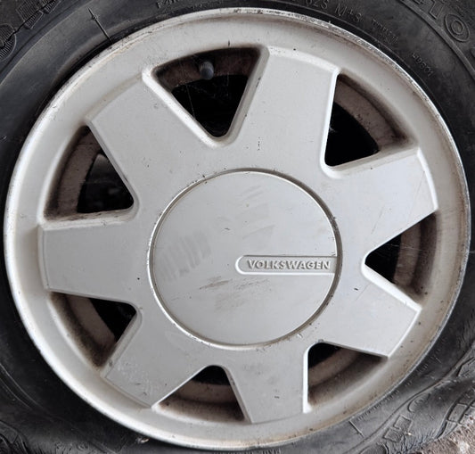 14" Alloy Wheel Rim 85-93 VW Cabriolet MK1 4x100 White . Genuine 191 601 025 P