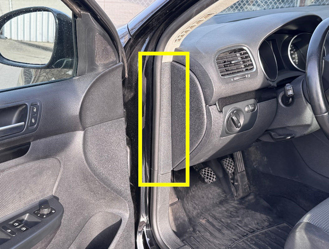 LH Lower Pillar Trim 05-10 VW Jetta Rabbit GTI MK5 09-14 Sportwagen 1K0 868 223
