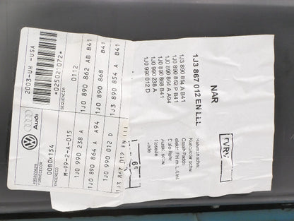 RH Front Leather Door Panel 99-05 VW Golf GTI Mk4 2DR Black - Genuine