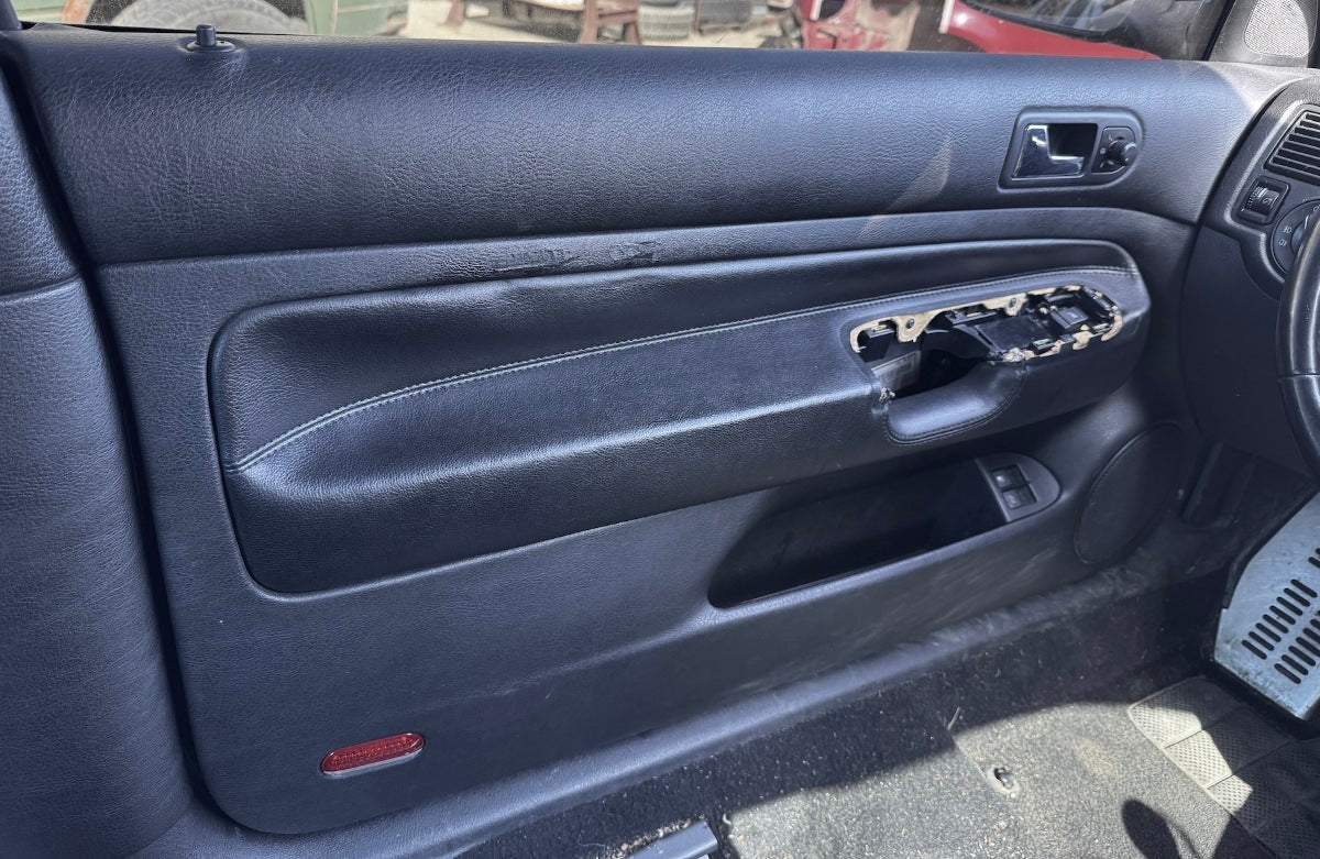 RH Front Leather Door Panel 99-05 VW Golf GTI Mk4 2DR Black - Genuine