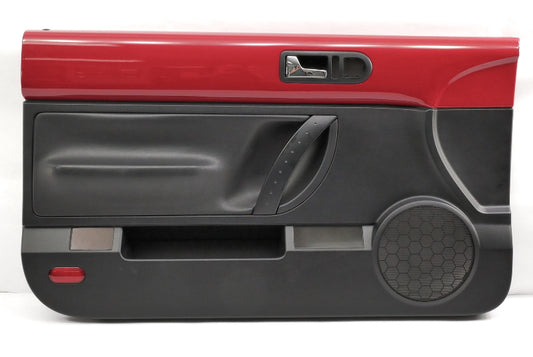 LH Front Door Panel 03-10 VW Beetle Convertible Salsa Red / Black ~ Genuine