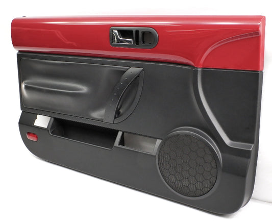 LH Front Door Panel 03-10 VW Beetle Convertible Salsa Red / Black ~ Genuine
