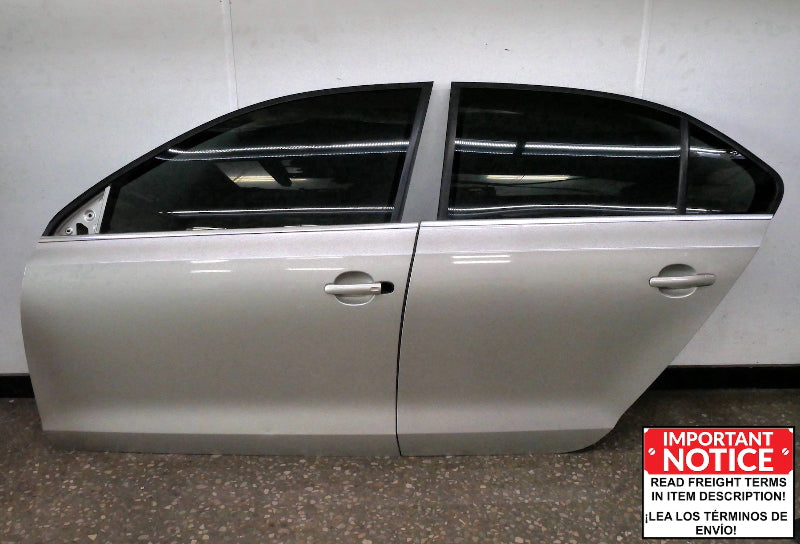 LH Front & Rear Door Assemblies 11-18 VW Jetta Sedan MK6 LP7W Moon Rock Gray