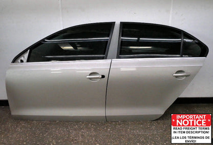 LH Front & Rear Door Assemblies 11-18 VW Jetta Sedan MK6 LP7W Moon Rock Gray