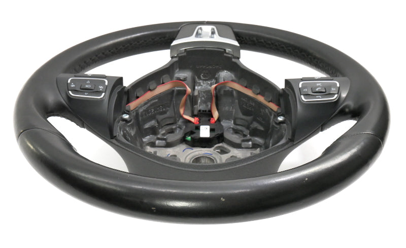 Leather Steering Wheel 10-14 VW Golf Jetta Sportwagen MK6 - 5C0 419 091 AK -