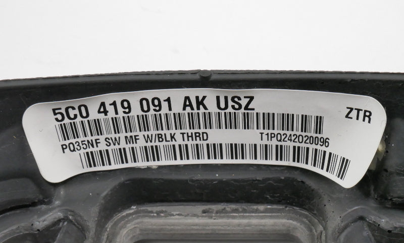 Leather Steering Wheel 10-14 VW Golf Jetta Sportwagen MK6 - 5C0 419 091 AK -