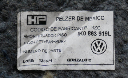 Carpet Insulation Liner Sound Deadening 05-14 VW Jetta Rabbit GTI Sportwagen Mk5