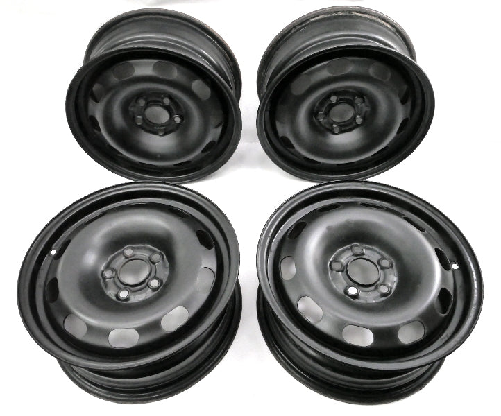15" x 6" Steel Wheel Rim Set 5x100 99-05 VW Jetta Golf GTI MK4 ~ 1J0 601 027 H