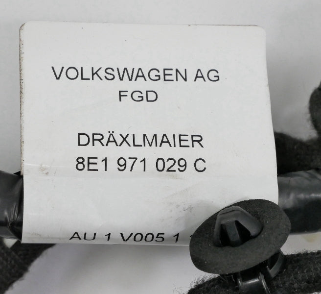NOS LH Front Door Wiring Harness 02-05 Audi A4 S4 B6 - Genuine - 8E1 971 029 C