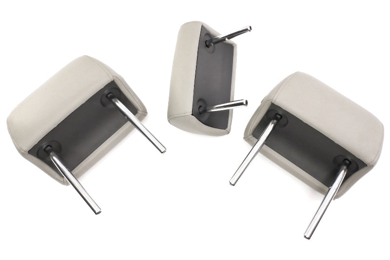 Rear Headrest Head Rest Set 02-05 Audi A4 S4 B6 Gray Leatherette - Genuine
