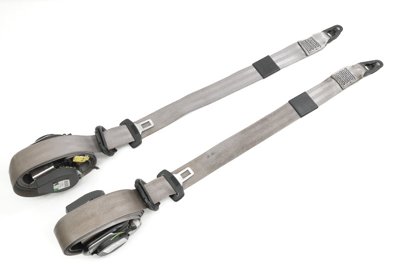 Front Seat Belt Seatbelt Set 02-08 Audi A4 S4 B6 B7 Grey Genuine - 8E0 857 706 F