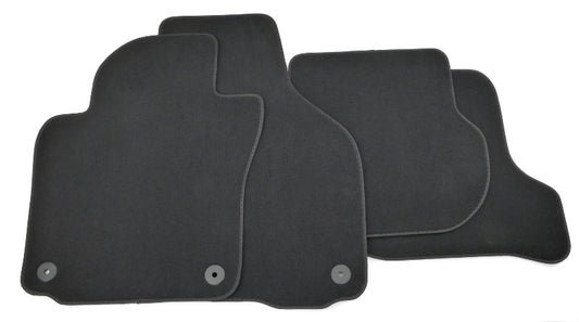 Floor Mat Carpet Set 05-14 VW Jetta Rabbit Golf GTI Sportwagen MK5 MK6 - Black