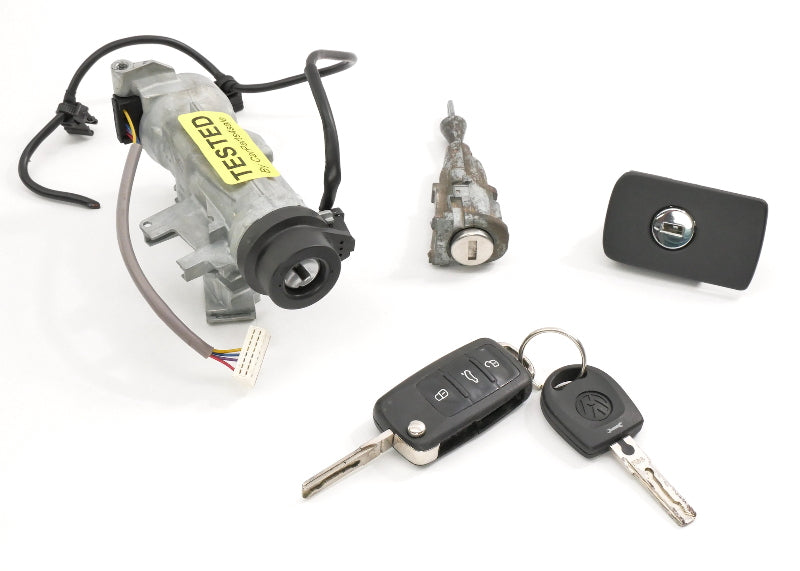 Lock Set Ignition Collar Door Key 10-14 VW Jetta Sportwagen MK6 1K0 905 851 B