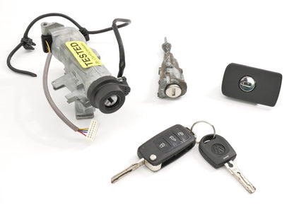 Lock Set Ignition Collar Door Key 10-14 VW Jetta Sportwagen MK6 1K0 905 851 B