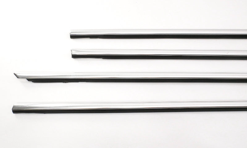 Chrome Door Window Seal Scraper Trim Molding Set 01-05 VW Passat B5.5 ~ Genuine