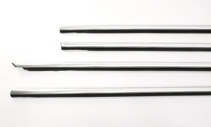 Chrome Door Window Seal Scraper Trim Molding Set 01-05 VW Passat B5.5 ~ Genuine