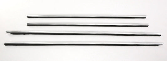 Chrome Door Window Seal Scraper Trim Molding Set 01-05 VW Passat B5.5 ~ Genuine