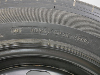 Set of 4 16" x 7" Steel Wheel Rim & Tire VW Passat Audi A3 5x112 3B0 601 027 F/G