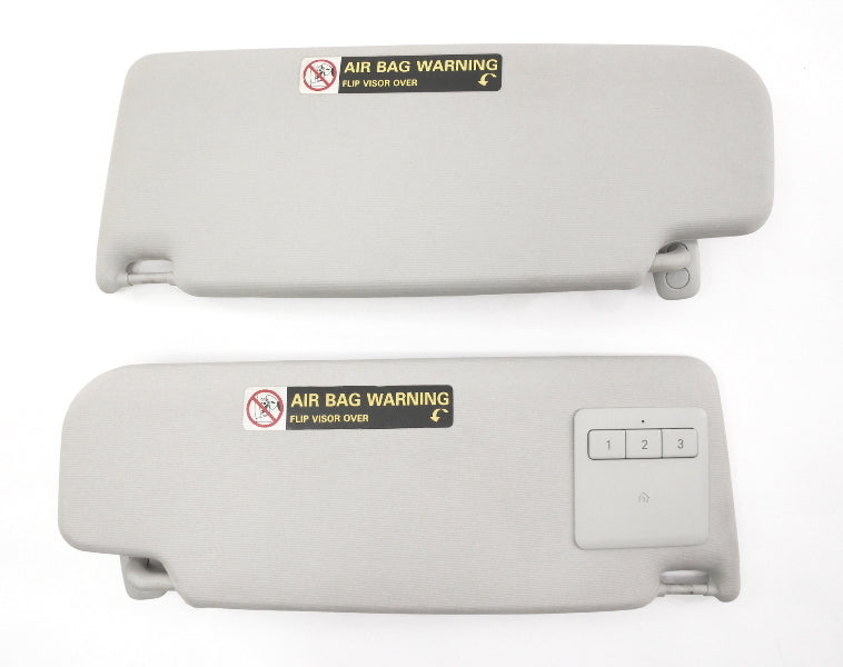 Sunvisor Sun Visor Set 01-05 VW Passat B5.5 HomeLink - Grey - Genuine
