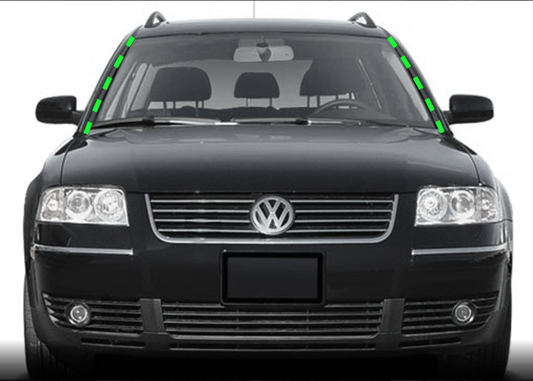 Windshield Side Seal Trim Moldings 98-05 VW Passat B5 B5.5 - 3B0 854 327 / 328 C