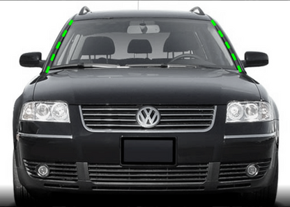 Windshield Side Seal Trim Moldings 98-05 VW Passat B5 B5.5 - 3B0 854 327 / 328 C
