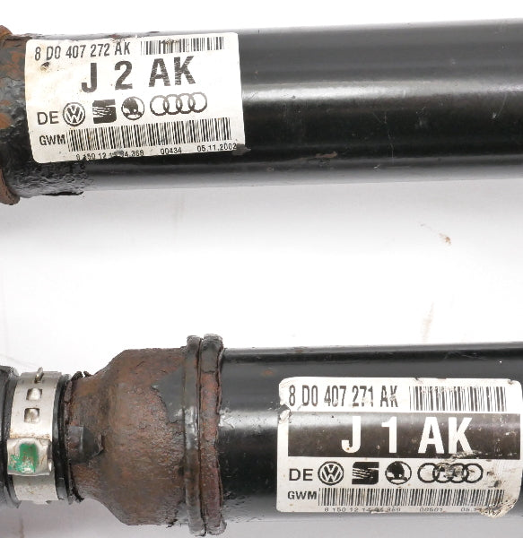 CV Axle Drive Shaft Set 99-05 VW Passat B5 Audi AWD AT V6 - 8D0 407 271 / 272 AK