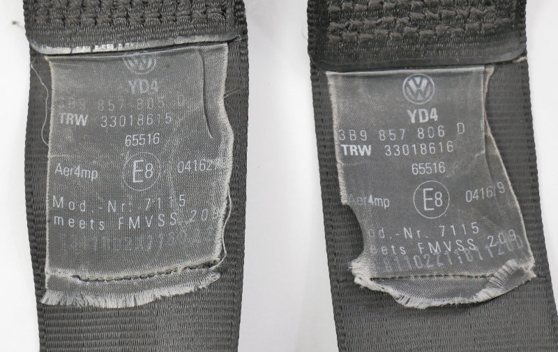 Rear Seatbelt Seat Shoulder Belt Set 01-05 VW Passat Wagon B5.5 - 3B9 857 806 D