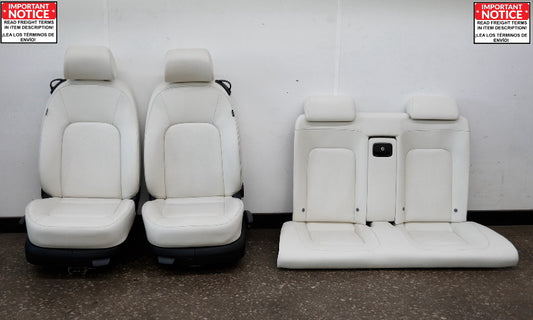 Front & Rear White Seat Set 03-10 VW Beetle Convertible - Genuine
