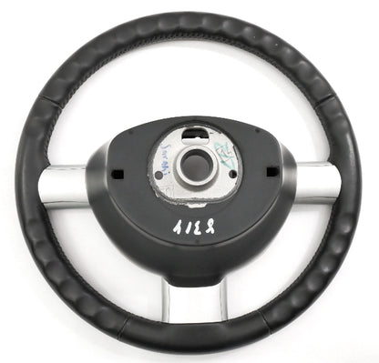 Black Leather Steering Wheel 98-10 VW Beetle - Genuine - 1C0 419 091 DH