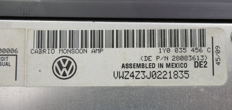Monsoon Amp Amplifier 03-10 VW Beetle Convertible - Genuine - 1Y0 035 456 C