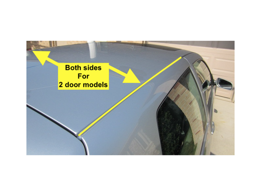 Roof Trim Molding Seal Trim Set 99-05 VW Golf GTI R32 MK4 Genuine 1J6 853 710 F