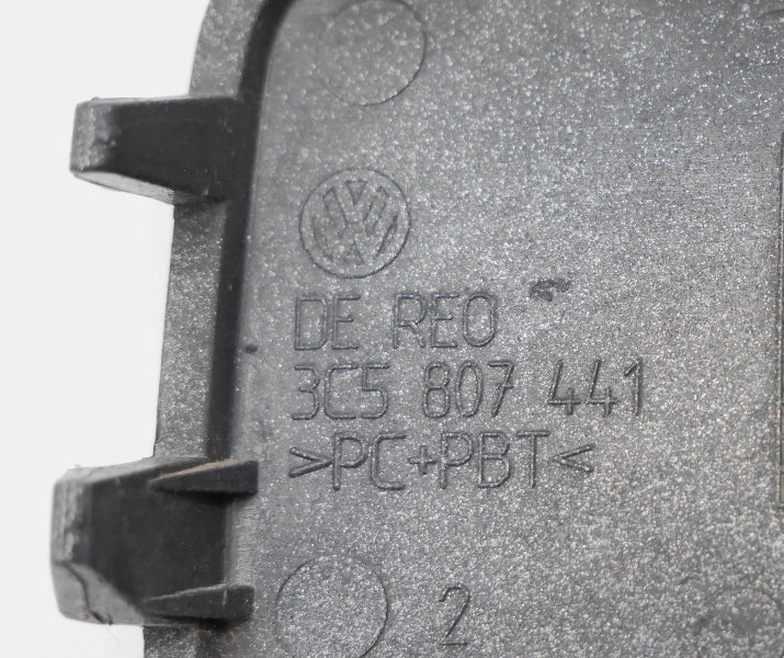 Rear Bumper Tow Hook Cover Cap 06-10 VW Passat Sedan B6 LA7T Gray - 3C5 807 441