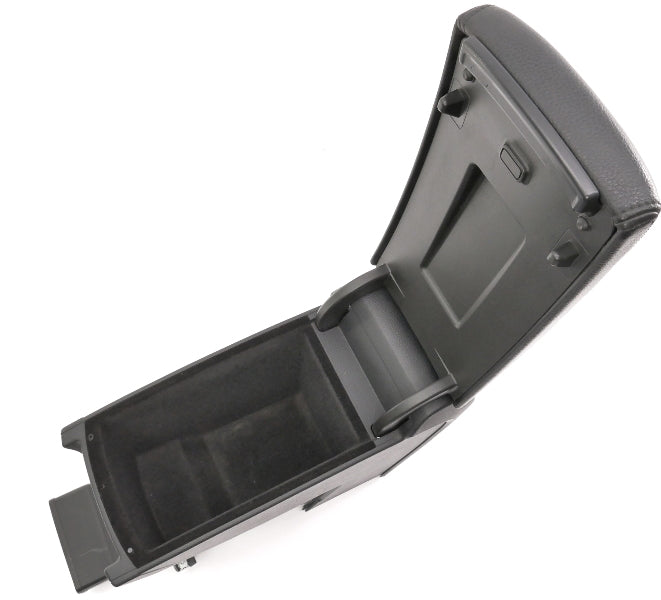 Black Front Center Console Armrest Arm Rest 06-10 VW Passat B6 - Genuine
