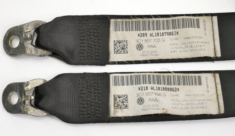 Front Seatbelt Seat Shoulder Belt Set 06-07 VW Passat B6 - 3C1 857 705 G / 706 G
