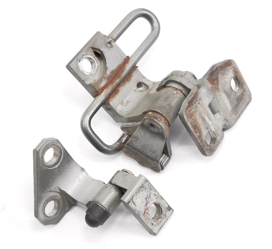 LH Driver Front Door Hinges 06-10 VW Passat B6 - LA7T United Gray - Genuine