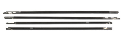 Exterior Window Scraper Door Chrome Trim Seal Set 06-10 VW Passat B6 3C4 837 475
