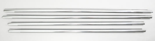Exterior Window Scraper Door Chrome Trim Seal Set 06-10 VW Passat B6 3C4 837 475