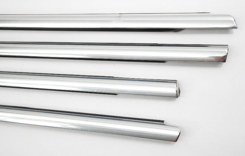 Exterior Window Scraper Door Chrome Trim Seal Set 06-10 VW Passat B6 3C4 837 475